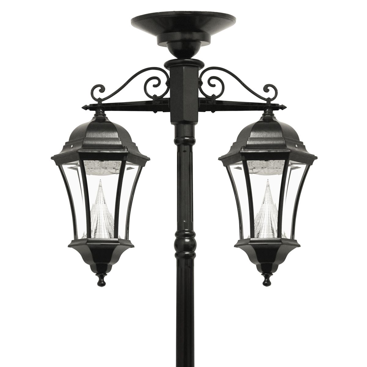 2019 Victorian Solar Lamp Series – Double Downward Hanging Lamp Post Gs Regarding Outdoor Hanging Post Lights (Photo 1 of 20)