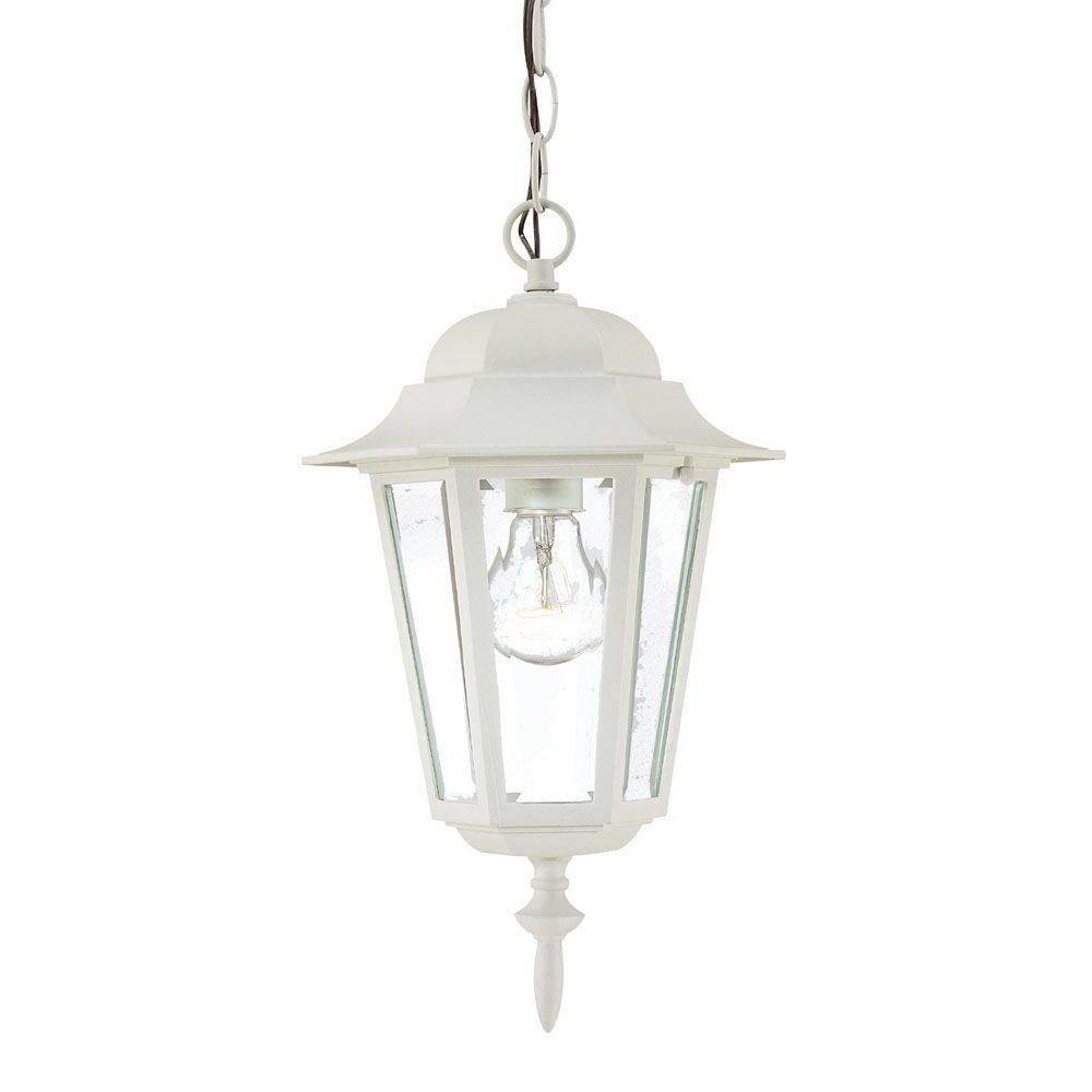 Acclaim Lighting Camelot Collection 1 Light Textured White Outdoor Intended For Best And Newest White Outdoor Hanging Lights (Photo 1 of 20)