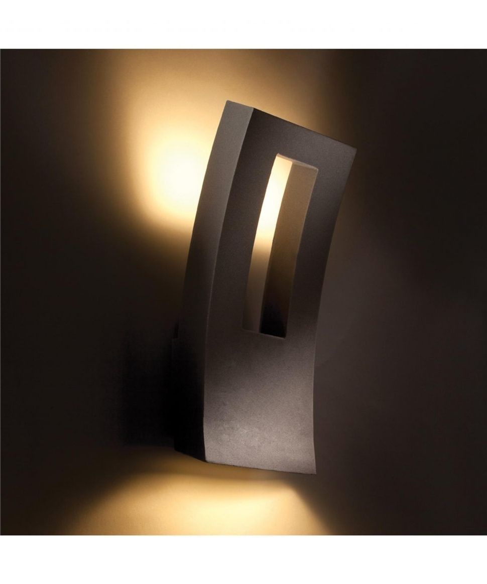 Black Contemporary Outdoor Wall Lighting Regarding Famous Outdoor : Contemporary Outdoor Security Lighting Stainless Wall (View 4 of 20)