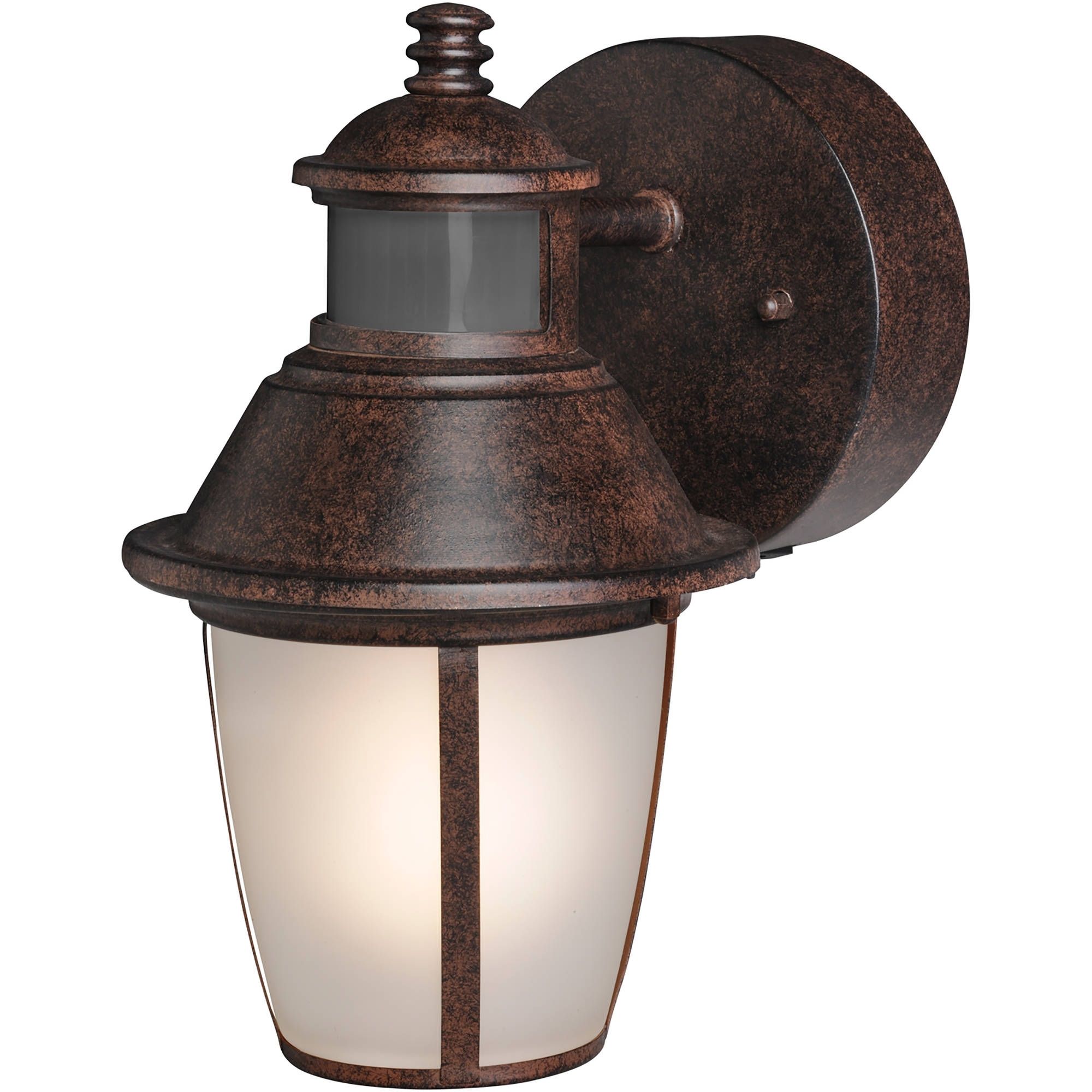 Brink's Led Outdoor Wall Lantern Motion Security Light, Bronze For Well Liked Outdoor Wall Lighting At Walmart (Photo 1 of 20)