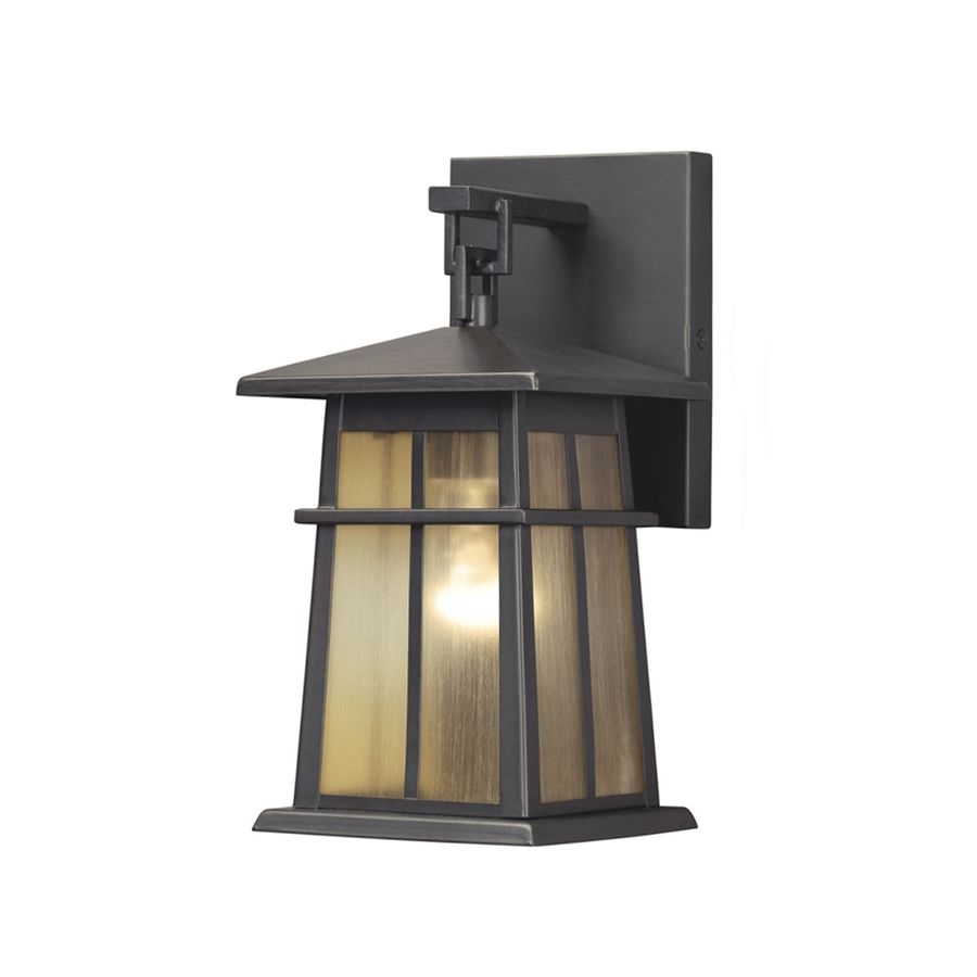 Bronze Outdoor Wall Lights For Well Liked Shop Portfolio Amberset  (View 12 of 20)