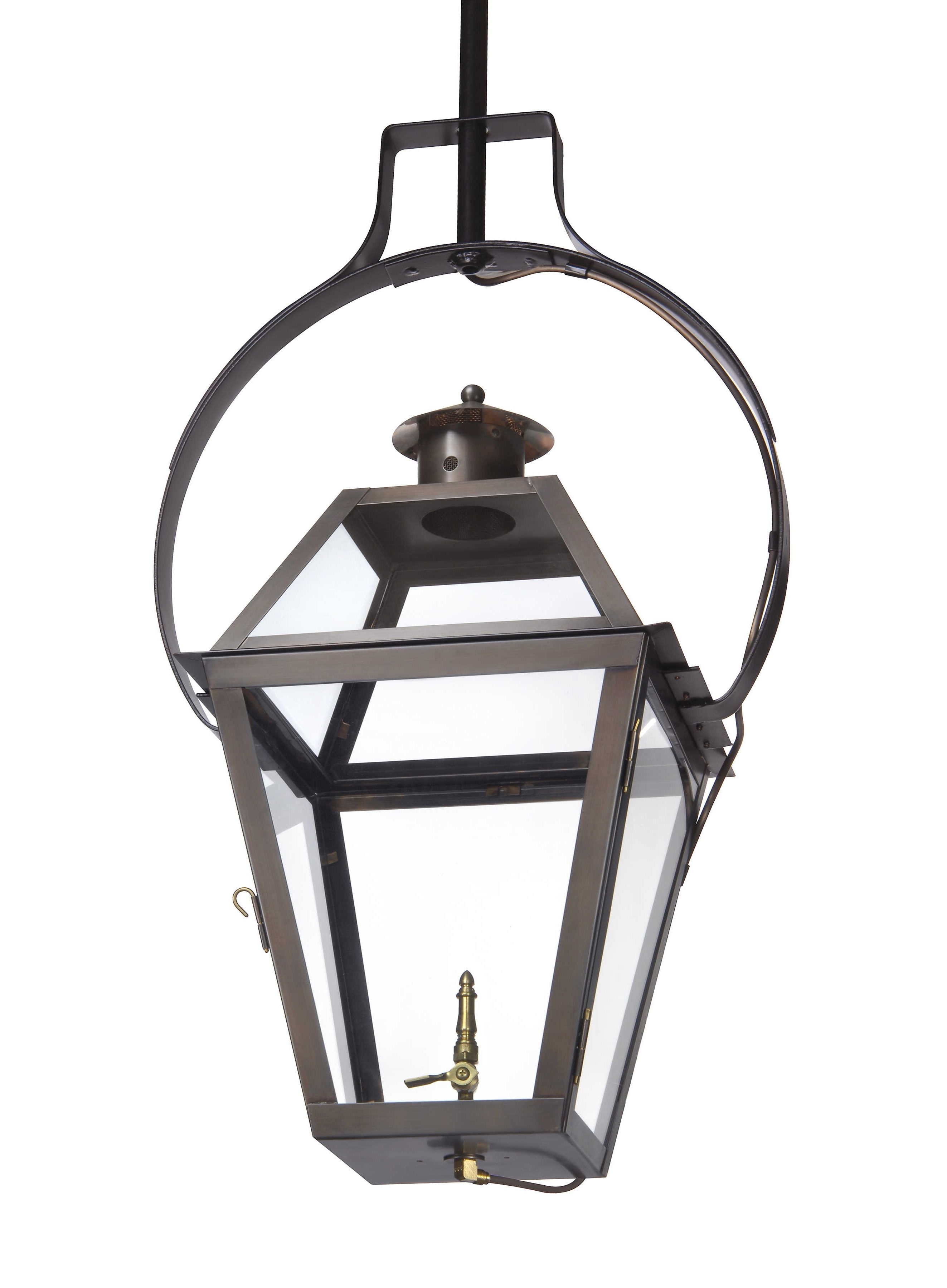 Ch 23 Hanging Yoke Light– Lantern & Scroll In Outdoor Hanging Gas Lanterns (View 9 of 20)