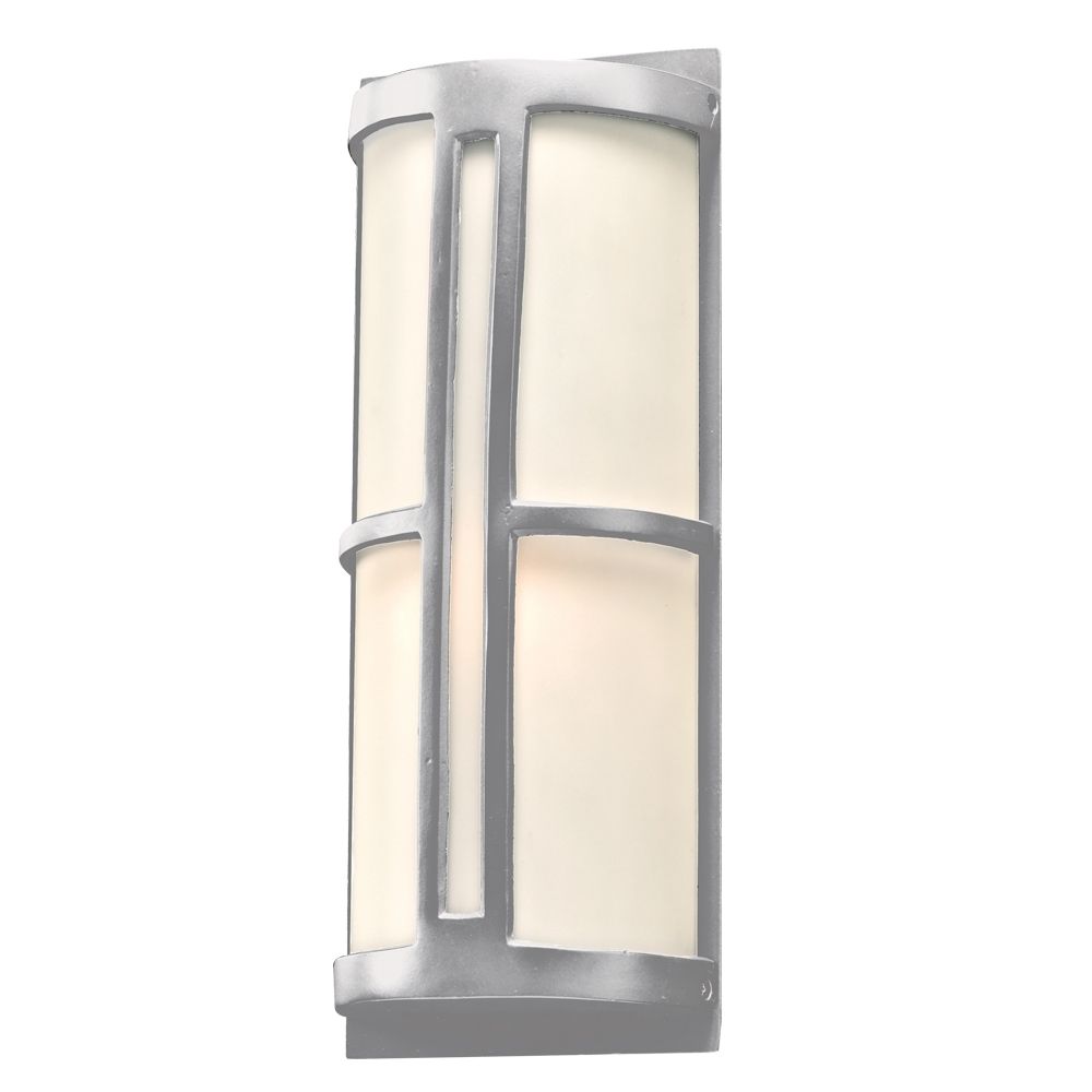 Current Contemporary Outdoor Wall Lighting For Plc 31736sl Rox Contemporary Silver Outdoor Wall Light Fixture – Plc (View 5 of 20)
