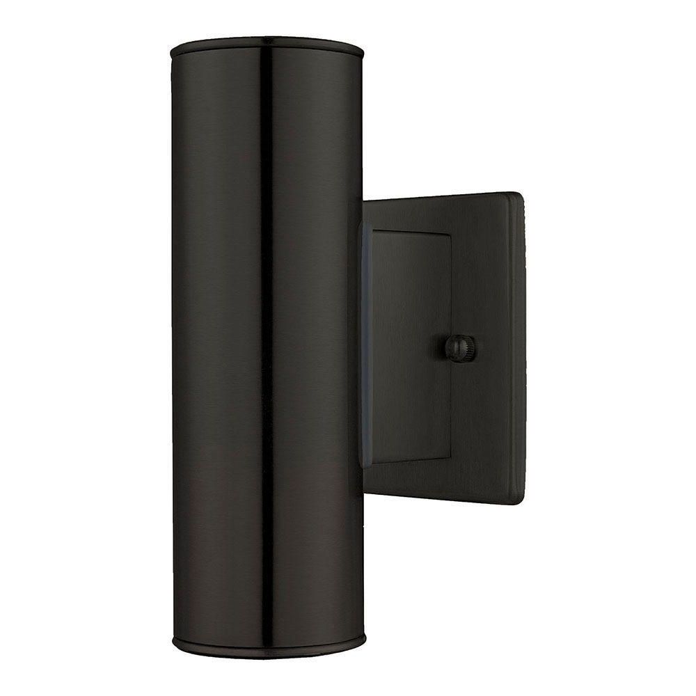 Current Outdoor Wall Sconce Up Down Lighting In Eglo Riga 2 Light Black Outdoor Wall Light 200033a – The Home Depot (View 12 of 20)