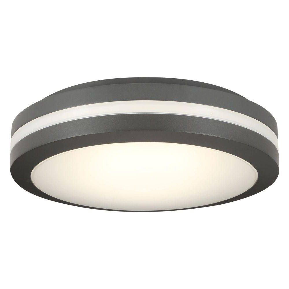 Famous Outdoor Ceiling Mount Led Lights Pertaining To Lithonia Lighting Bronze Outdoor Integrated Led Decorative Flush (View 1 of 20)