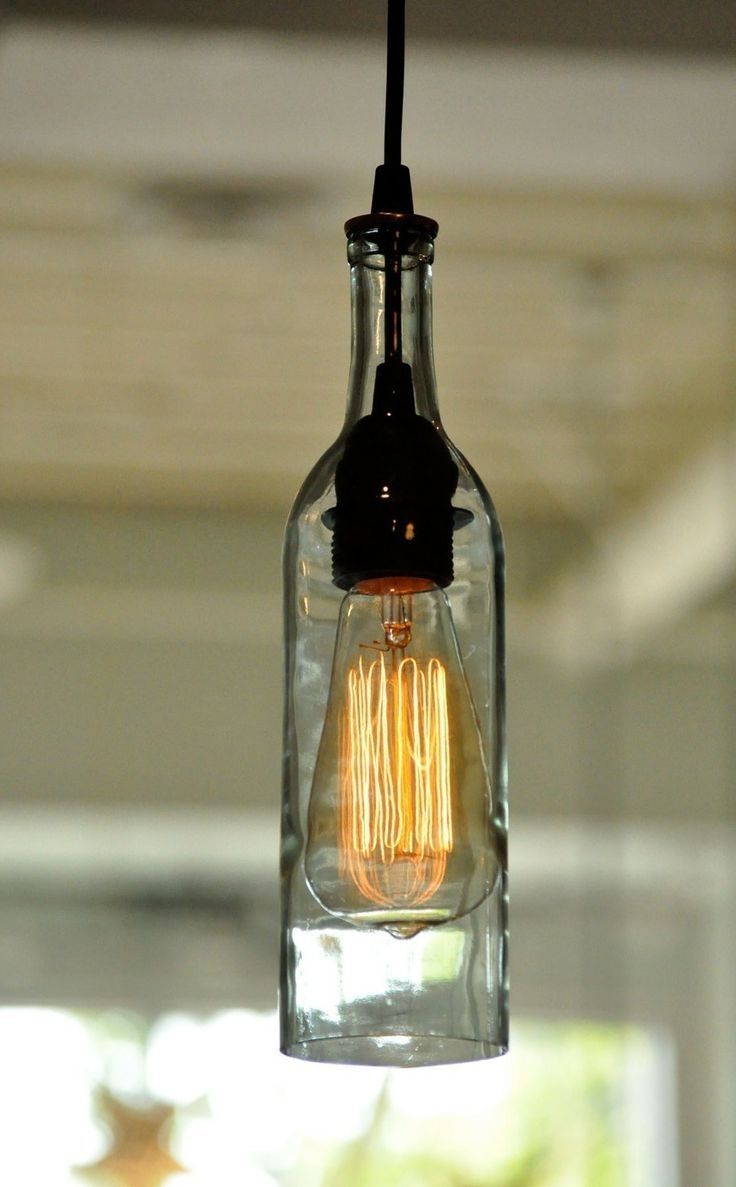 Fashionable Light: Hanging Wine Bottle Lights In Making Outdoor Hanging Lights From Wine Bottles (View 10 of 20)