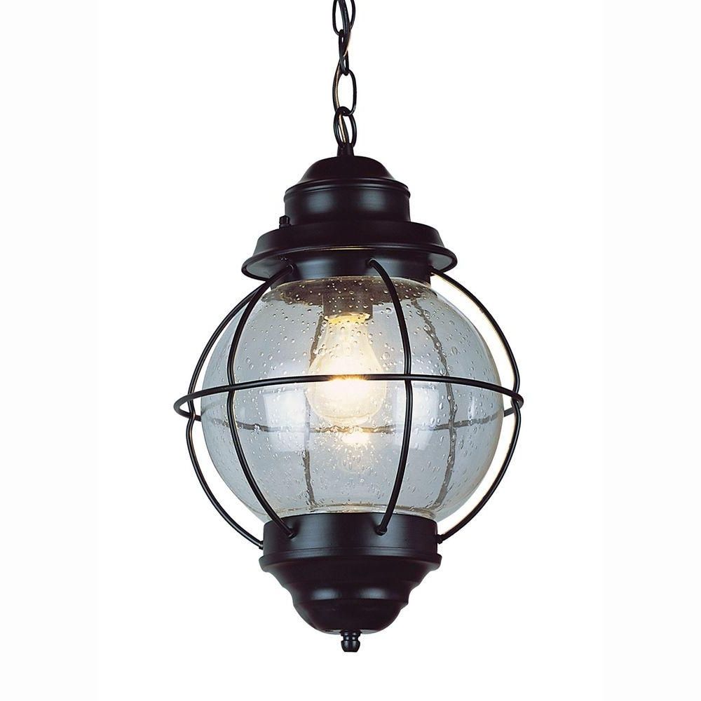 Favorite Bel Air Lighting Lighthouse 1 Light Outdoor Hanging Black Lantern With Hanging Outdoor Onion Lights (View 1 of 20)