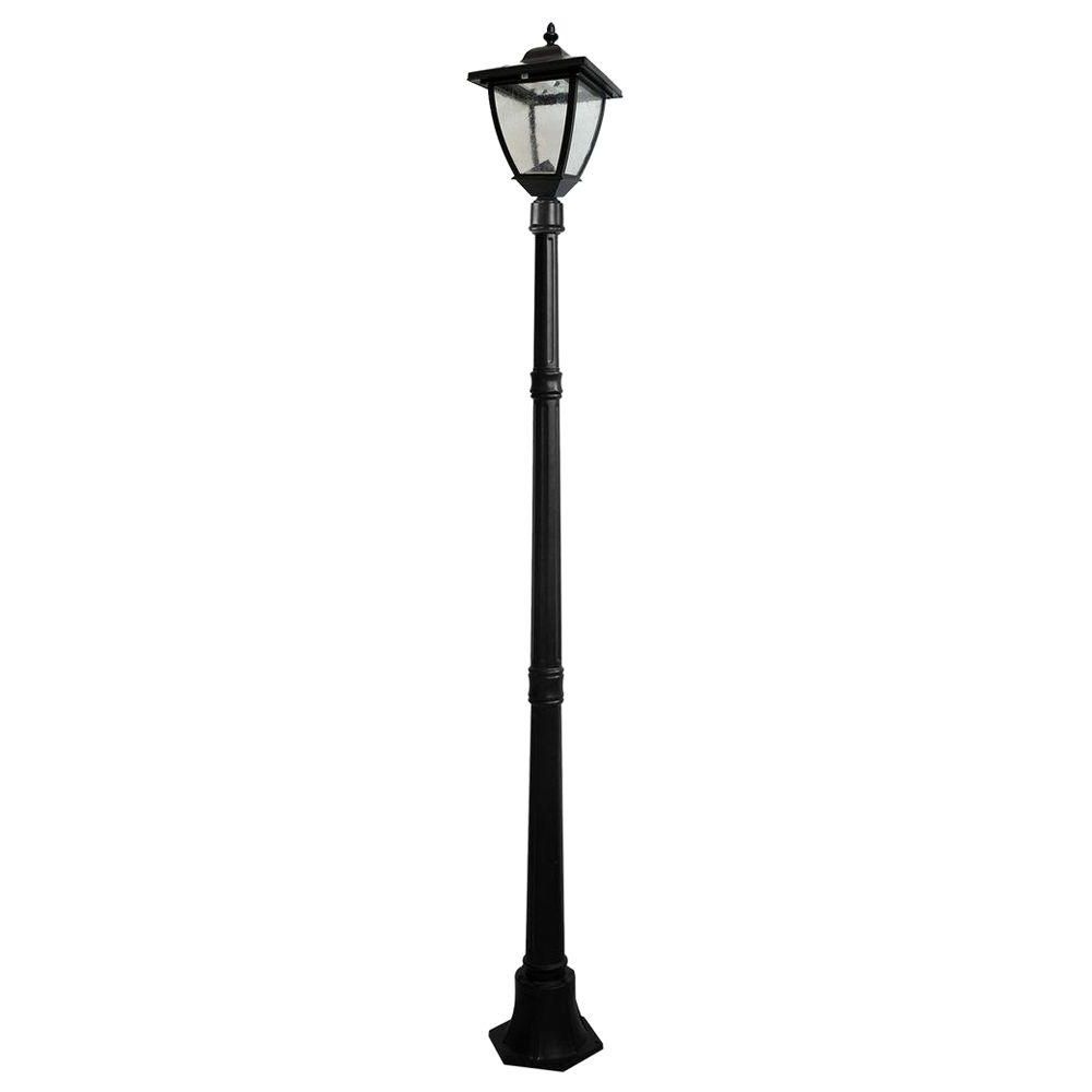 Favorite Nature Power Bayport 72 In. Outdoor Black Solar Lamp Post With Super With Regard To Modern Led Post Lights At  Home Depot (Photo 14 of 20)