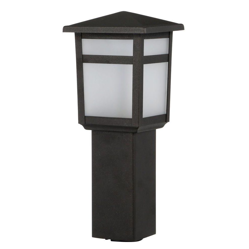 Hampton Bay Low Voltage 10 Watt Equivalent Black Outdoor Integrated Within Latest Hampton Bay Outdoor Lighting And Lamps (View 19 of 20)