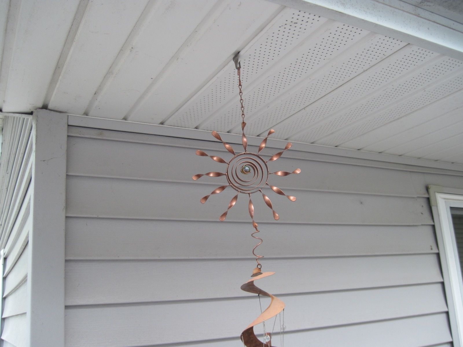 Hanging Outdoor Lights On Vinyl Siding For Most Popular Hang Wind Chime From Soffit (View 10 of 20)