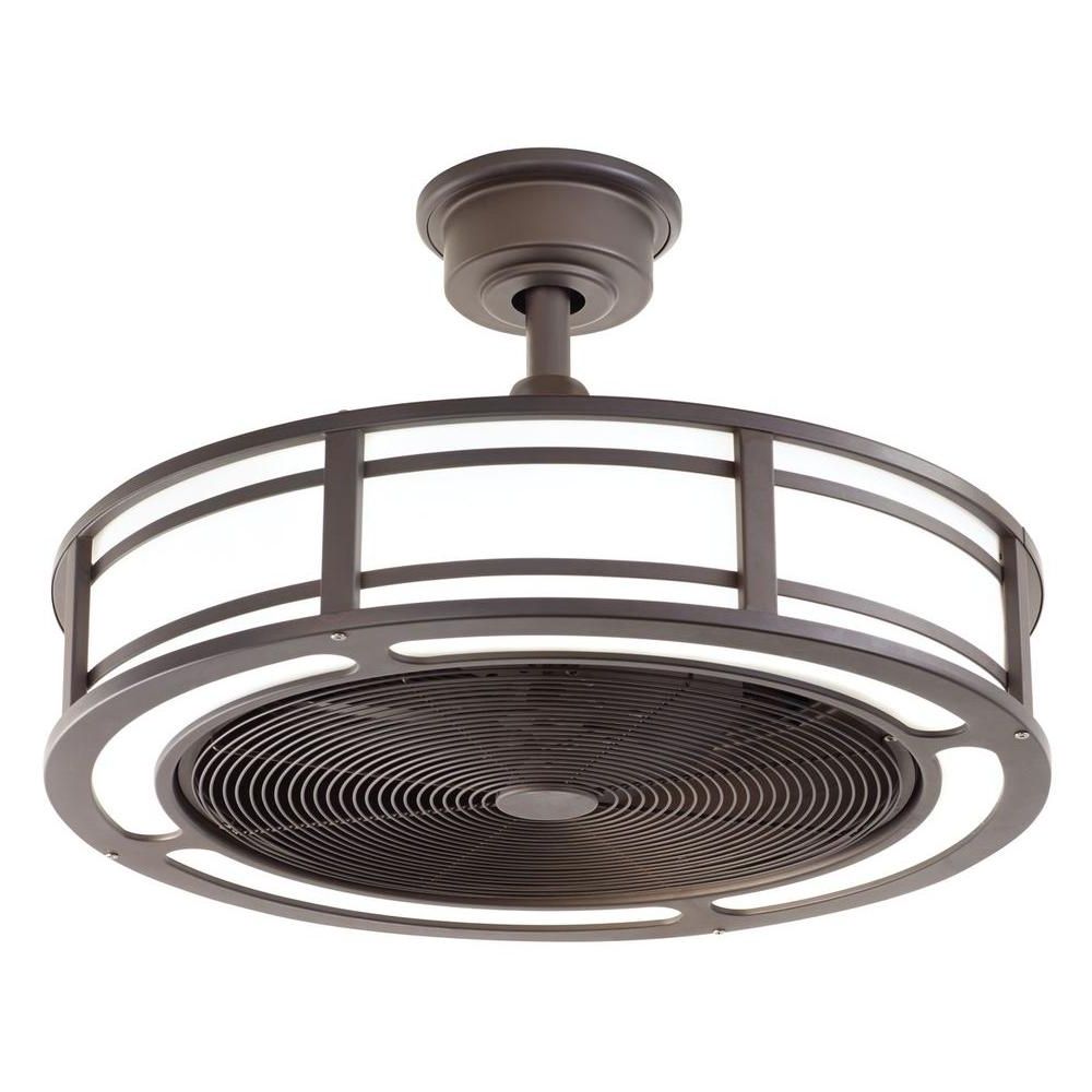 Home Decorators Collection Brette 23 In. Led Indoor/outdoor Espresso Inside Current Outdoor Ceiling Fans With Lights (Photo 17 of 20)