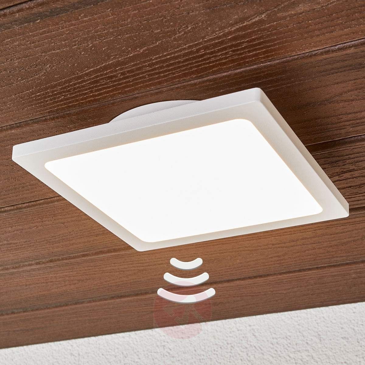 Latest Outdoor Ceiling Pir Lights Throughout White Led Outdoor Ceiling Light Mabella, Sensor (View 18 of 20)