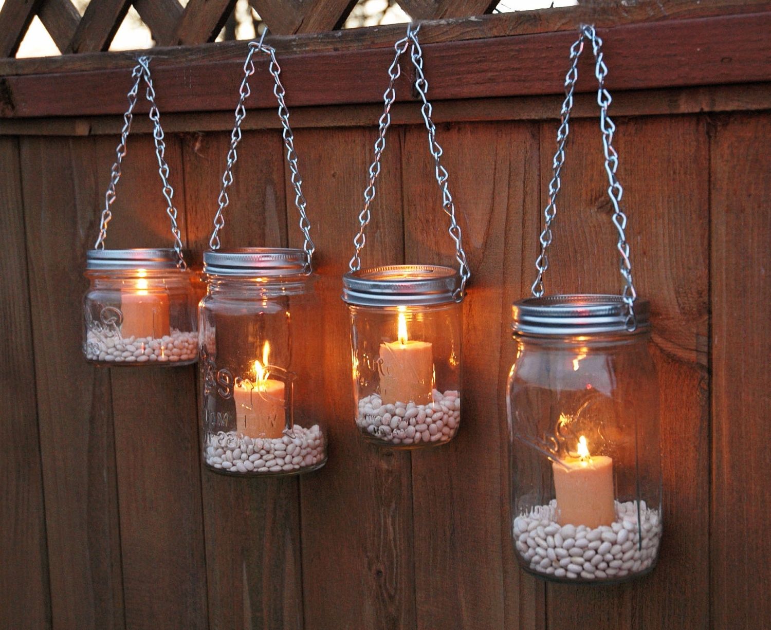 Lighting : Hanging Mason Jar Garden Lights Diy Lids Set Inside Most Recent Outdoor Hanging Mason Jar Lights (Photo 8 of 20)