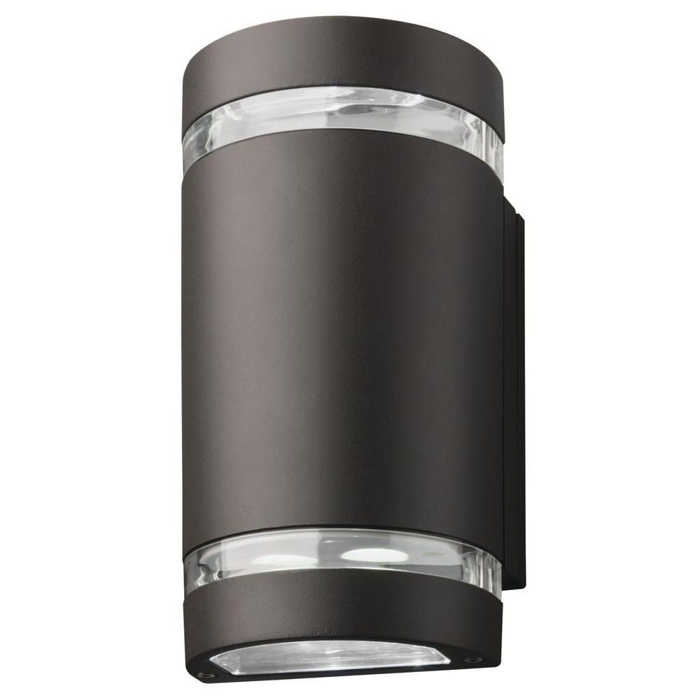 Lithonia Lighting 2 Light Wall Mount Outdoor Bronze Led Wall In Newest Outdoor Wall Sconce Up Down Lighting (View 13 of 20)