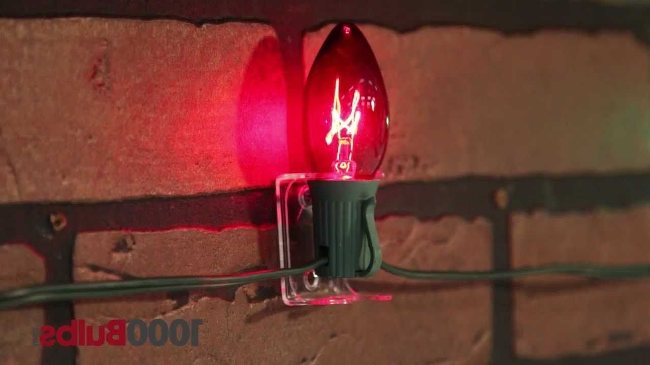 Most Current C7 Or C9 Combo Clips For Christmas Lights – Clear – Youtube Throughout Hanging Outdoor Lights On Stucco (View 7 of 20)