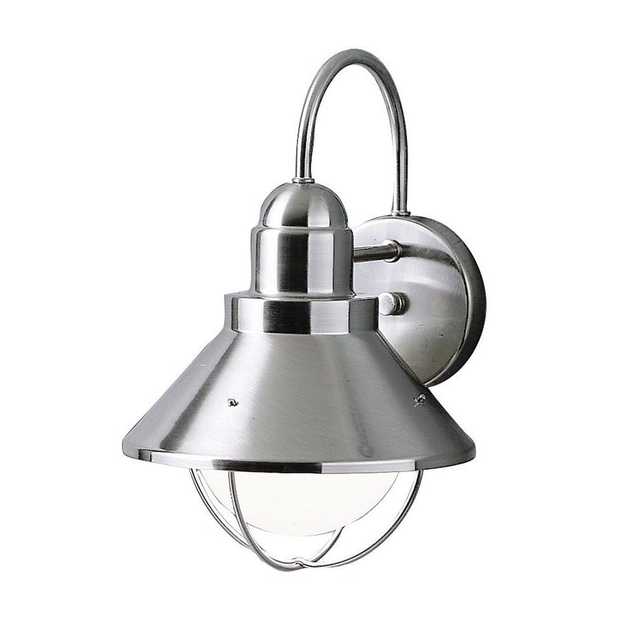 Most Current Dark Sky Outdoor Wall Lighting Intended For Shop Kichler Seaside 12 In H Brushed Nickel Dark Sky Outdoor Wall (View 13 of 20)