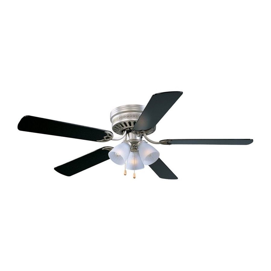 Most Recent Outdoor Ceiling Fans With Lights At Ebay In Shop Design House Homestead 52 In Satin Nickel Indoor Flush Mount (View 10 of 20)