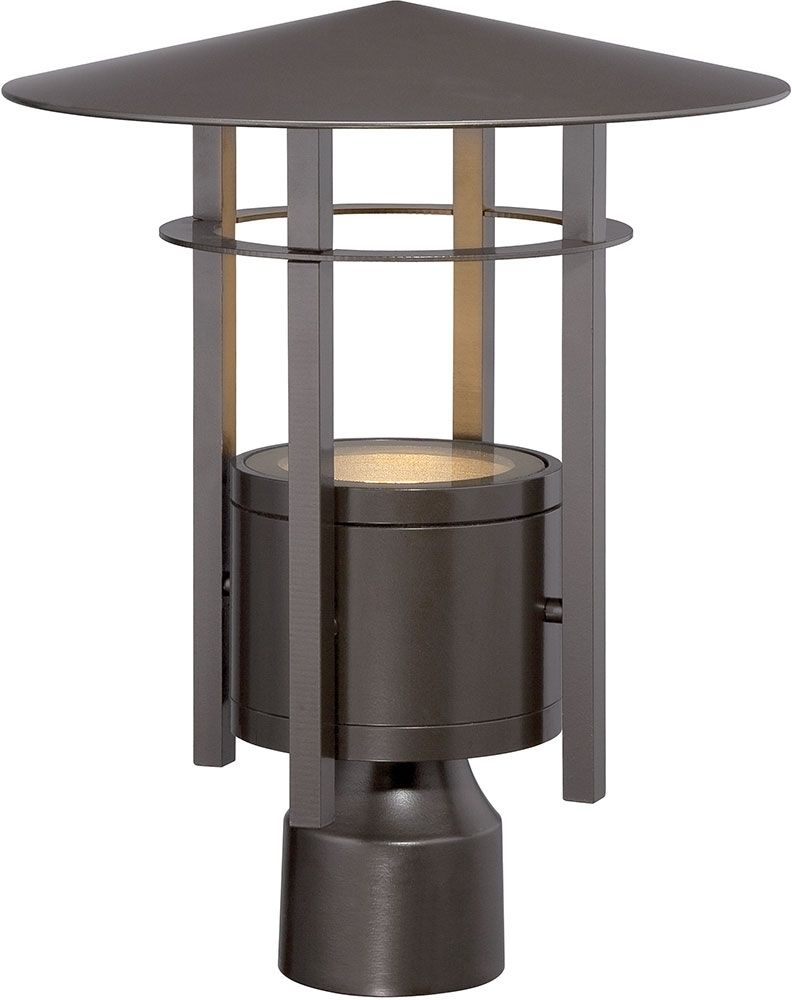 Most Recently Released Designers Fountain Led34036 Bnb Englewood Modern Burnished Bronze Within Outdoor Led Post Lights Fixtures (View 1 of 20)