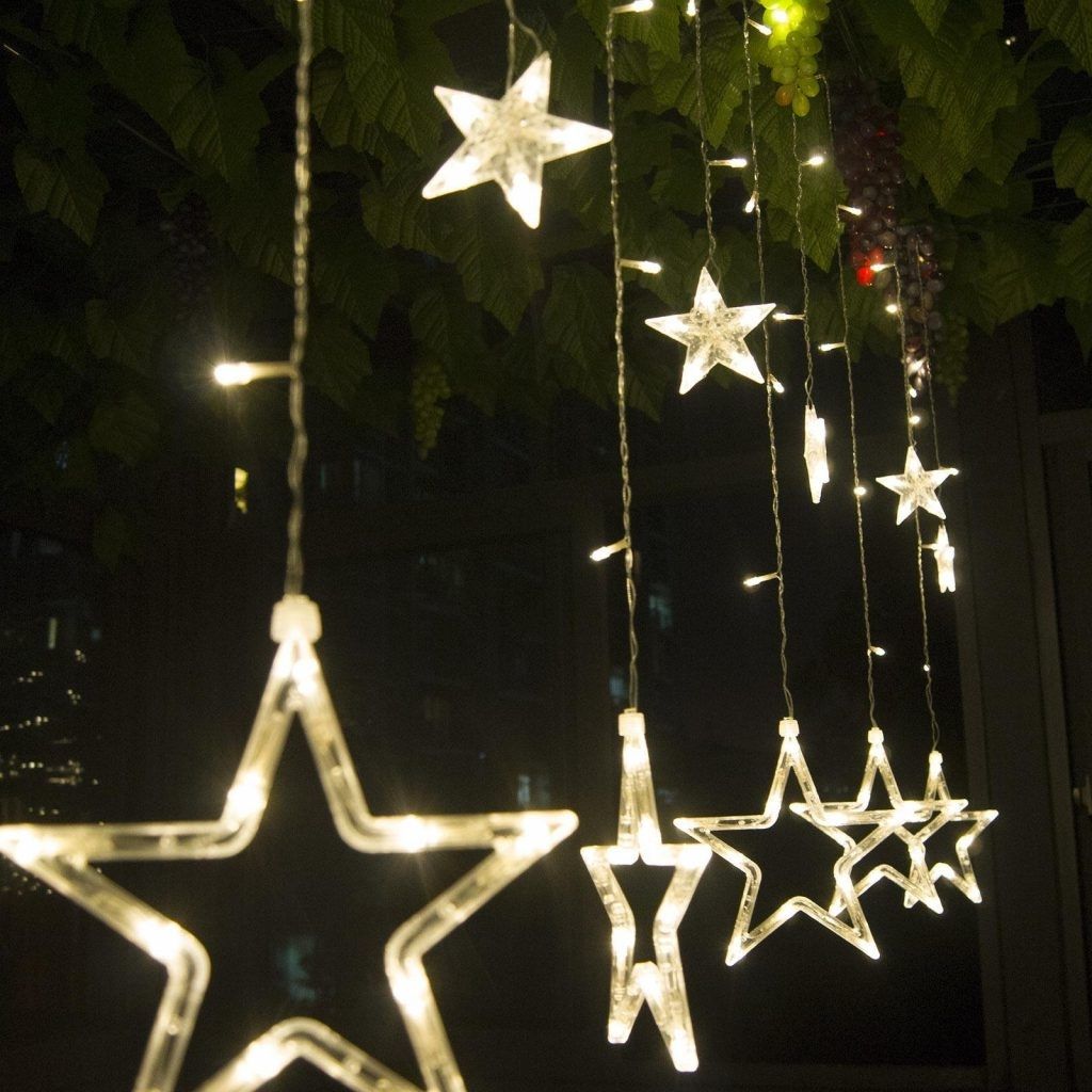 Most Recently Released Excellent Hanging Star Christmas Lights Outdoor Outside Chritsmas Decor For Outdoor Hanging Star Lights (View 1 of 20)