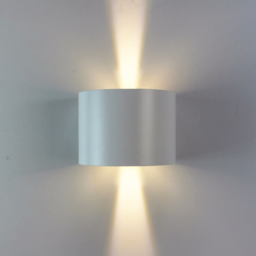 New Design Round Wall Sconce White Aluminum Up Down Lighting Indoor For Current Outdoor Wall Sconce Up Down Lighting (View 3 of 20)