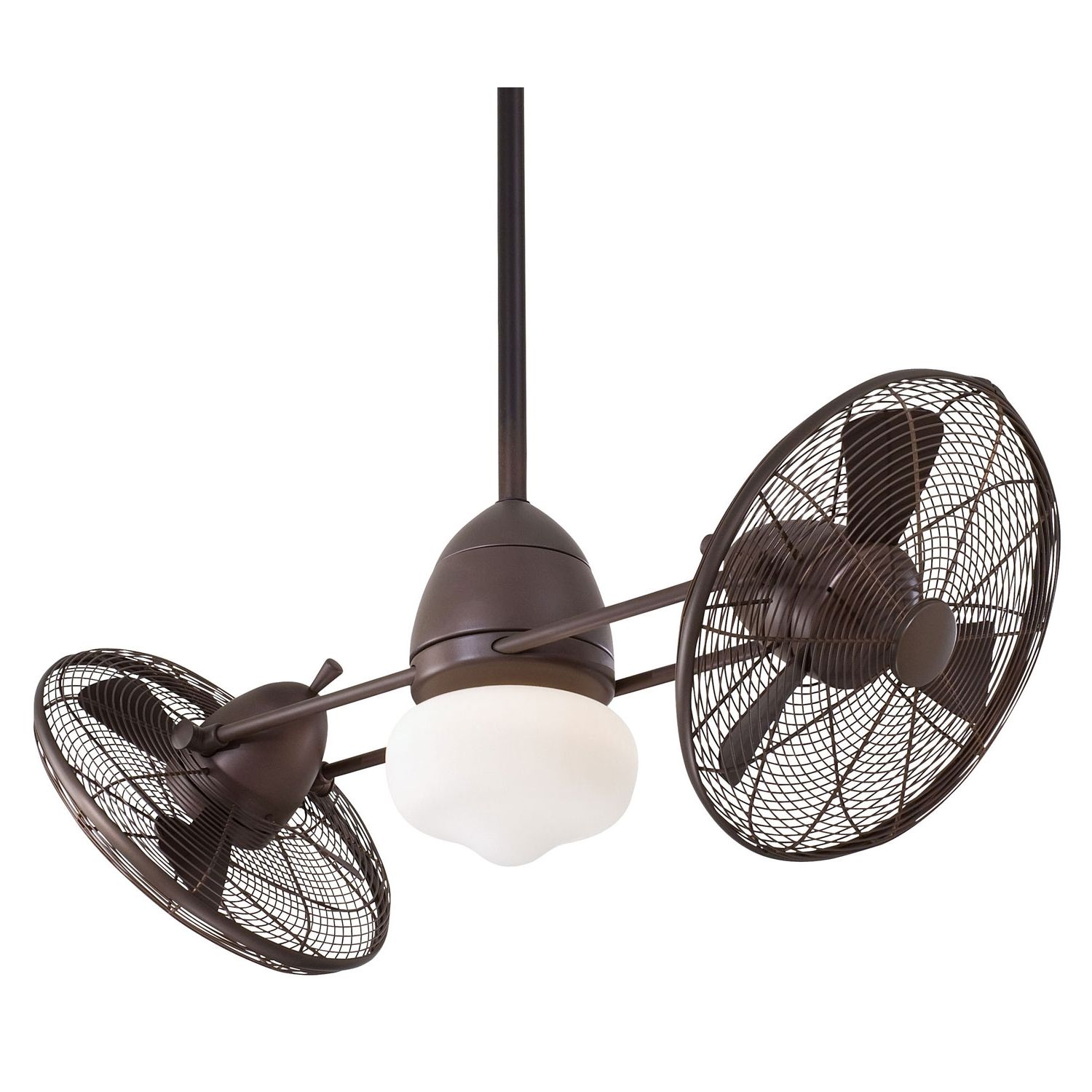 Outdoor Ceiling Fans With Lights For Most Up To Date Minka Aire 42 Inch Gyro Wet Indoor/outdoor Oil Rubbed Bronze Ceiling (Photo 4 of 20)