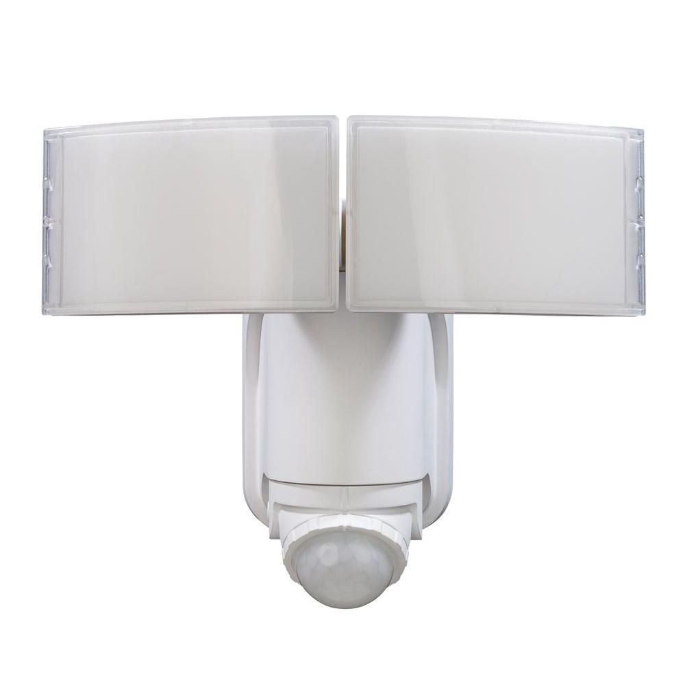 Outdoor Ceiling Mounted Security Lights With Regard To Favorite Defiant 180° White Solar Powered Motion Led Security Light With (View 11 of 20)