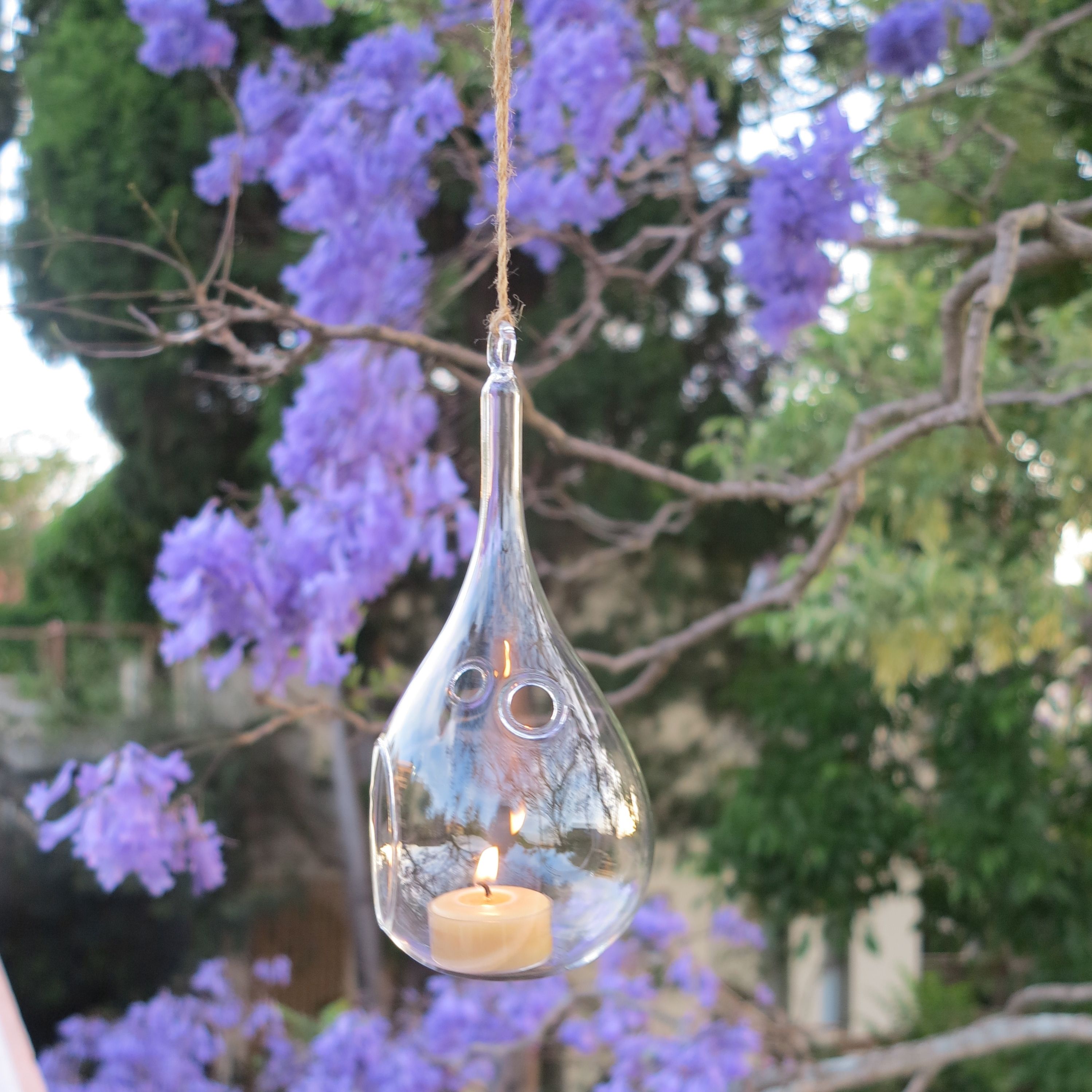 Outdoor Hanging Tea Lights Inside 2018 Hanging Glass Teardrop Candle Holders – Lighting Outdoor Areas (View 19 of 20)