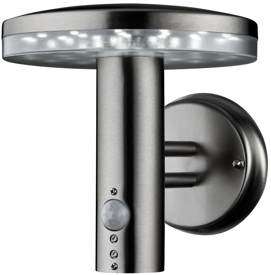 Outdoor Led Wall Lights With Pir Intended For Trendy Modern Stainless Steel Domed Pir Outdoor Led Wall Light  (View 15 of 20)