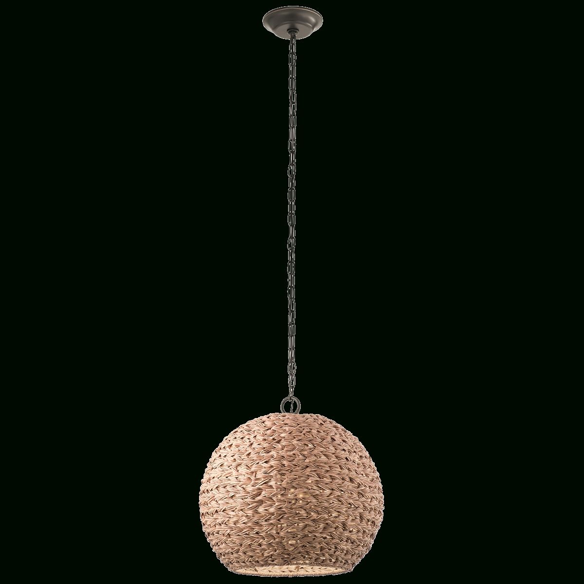 Palisades Natural Wicker 1 Light Outdoor Pendant Oz Inside Popular Outdoor Pendant Kichler Lighting (View 12 of 20)