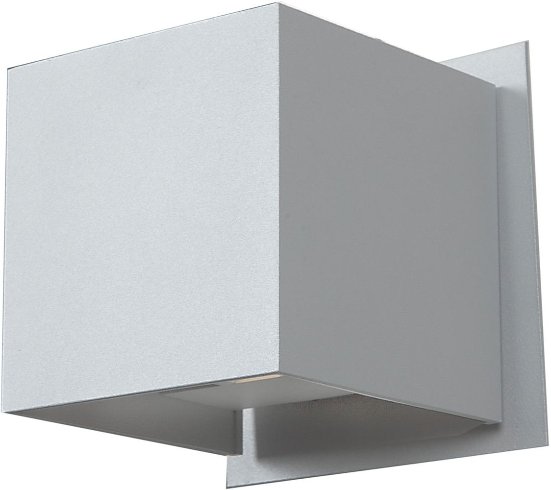 Popular Outdoor Wall Mounted Lights Throughout Access 20399led Sat Square Contemporary Satin & Satin Metal Led (View 13 of 20)