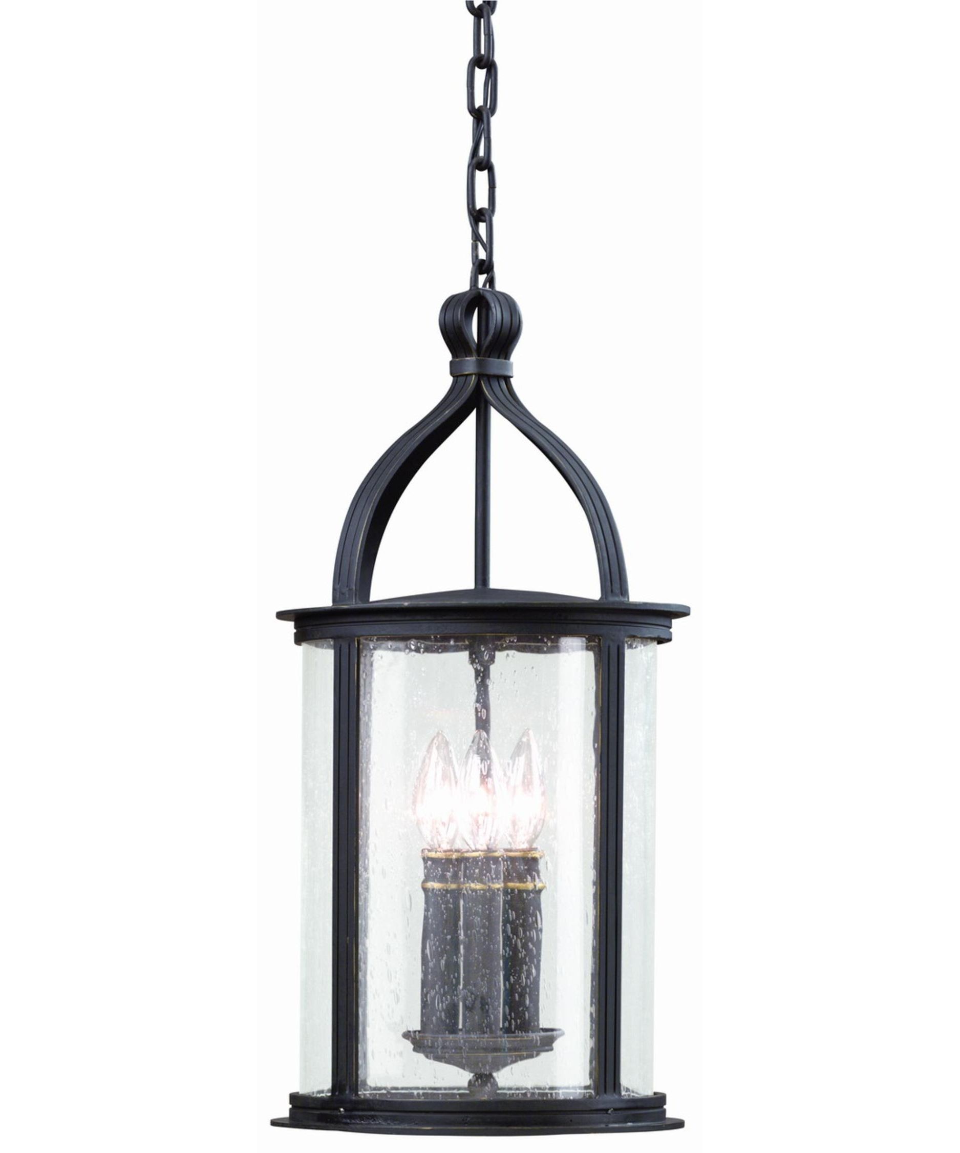 Recent Outdoor Hanging Glass Lights In Troy Lighting F9476 Scarsdale 10 Inch Wide 3 Light Outdoor Hanging (View 1 of 20)