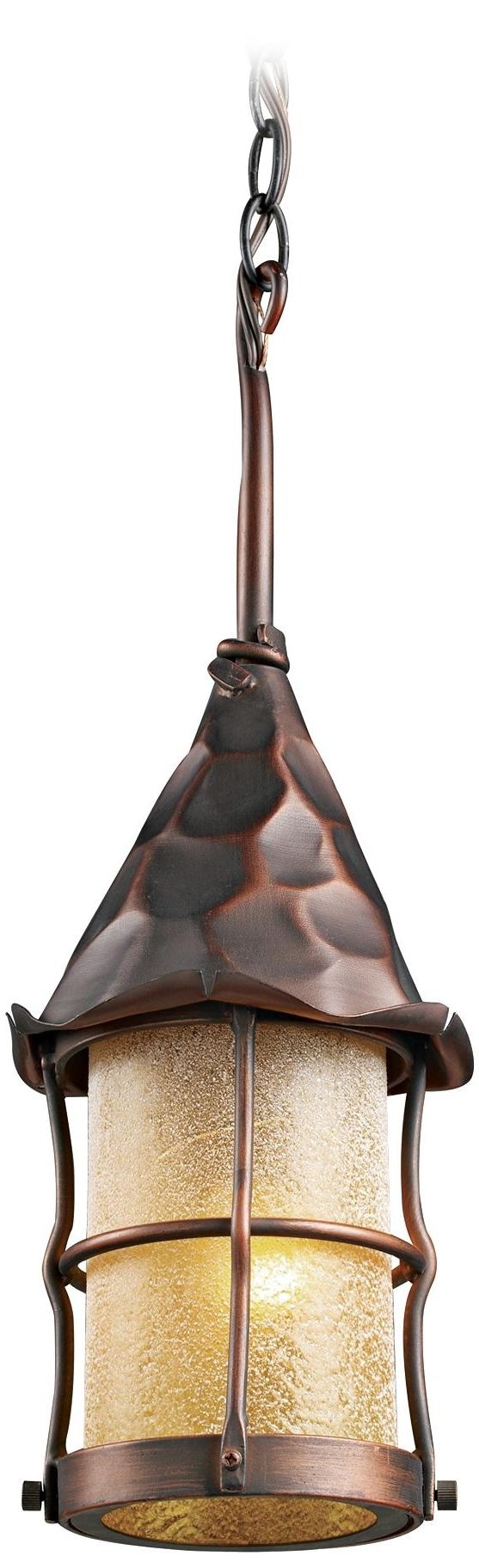 Rustica Antique Copper Scavo 18"h Outdoor Hanging Light (View 18 of 20)