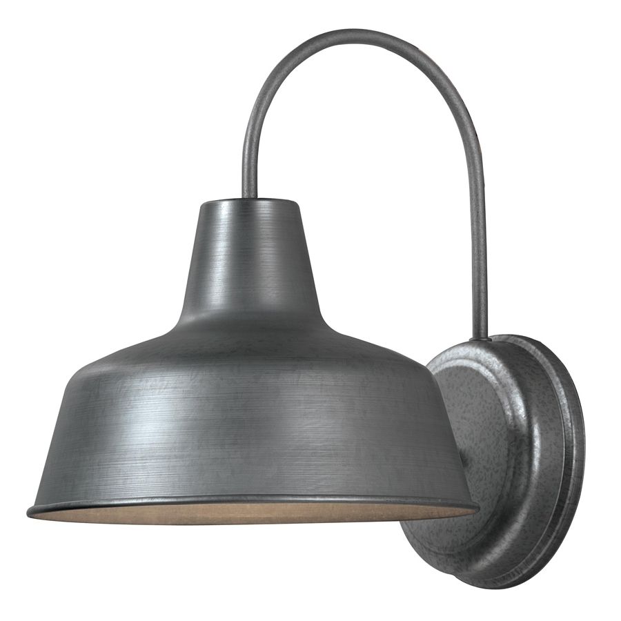 Shop Portfolio Ellicott 13.12 In H Galvanized Dark Sky Outdoor Wall Inside Best And Newest Farmhouse Outdoor Wall Lighting (Photo 9 of 20)