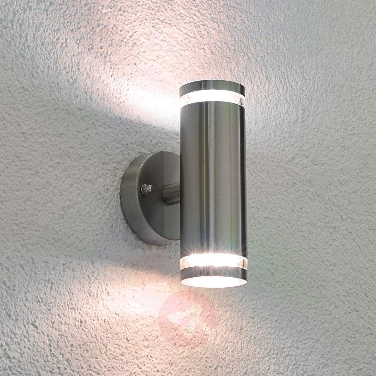 Silver Outdoor Wall Lights Inside Well Known Tiberus Stainless Steel Led Outdoor Wall Light Outdoor Wall Lights (View 3 of 20)