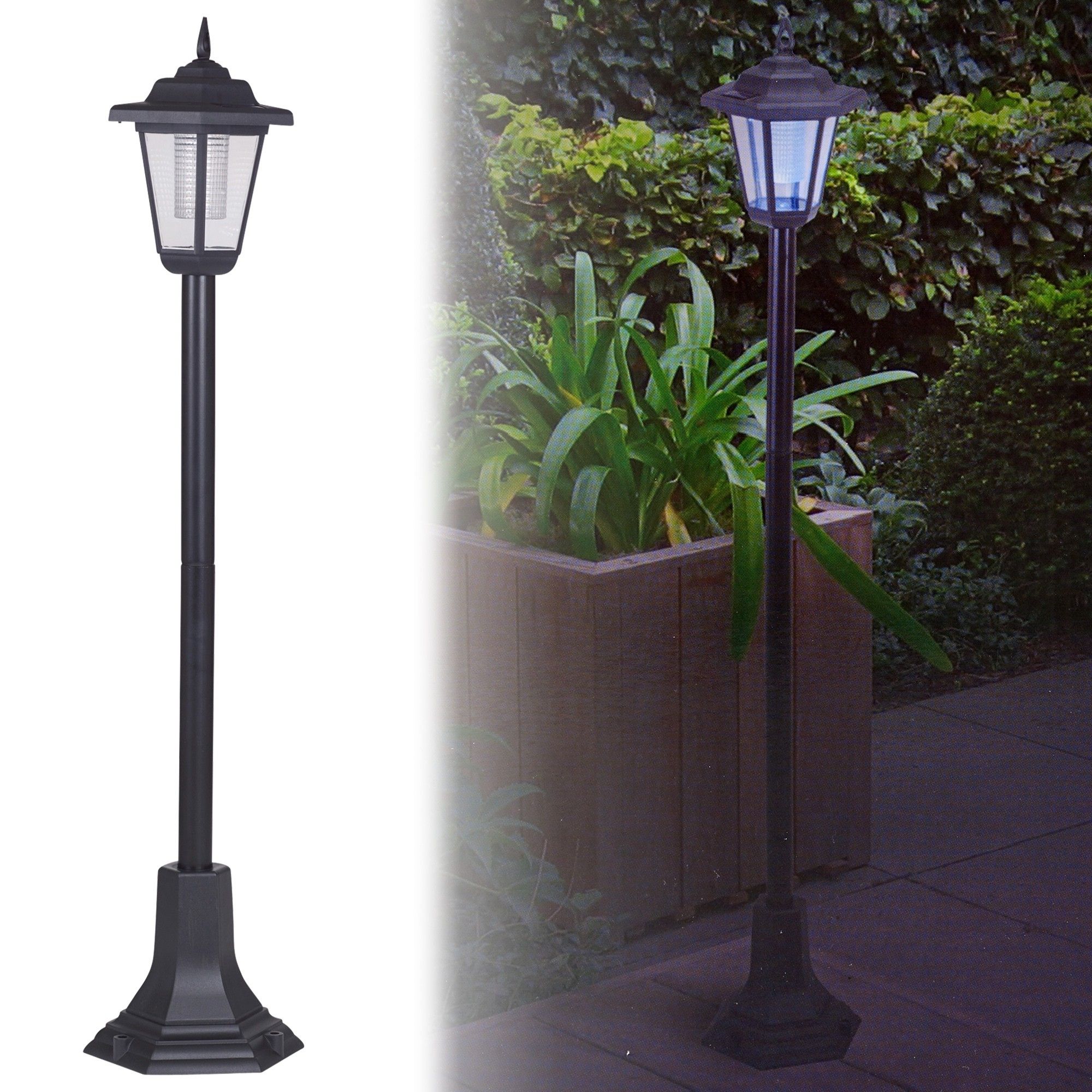 Solar Powered Outdoor Lights With Regard To Preferred Solar Powered Garden Lights Lantern Lamp Black Led Pathway Driveway (View 15 of 20)