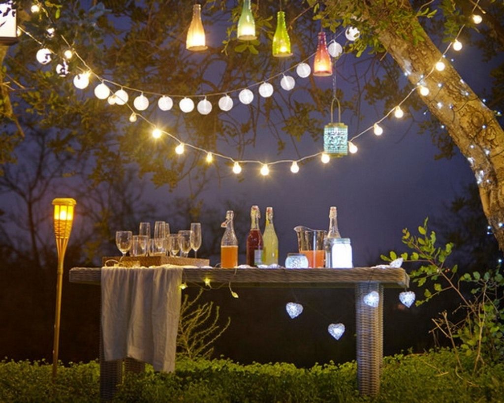 Trendy Outdoor And Patio: Attractive Outdoor Party Lighting With String Pertaining To Outdoor Hanging Party Lights (Photo 1 of 20)