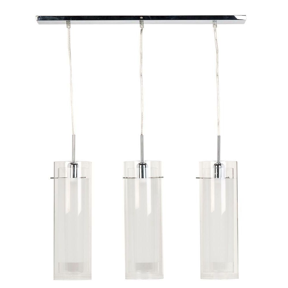 Trendy Outdoor Ceiling Lights At Rona Inside Globe Electric 3 Light Polished Chrome Hanging Ceiling Pendant With (View 12 of 20)