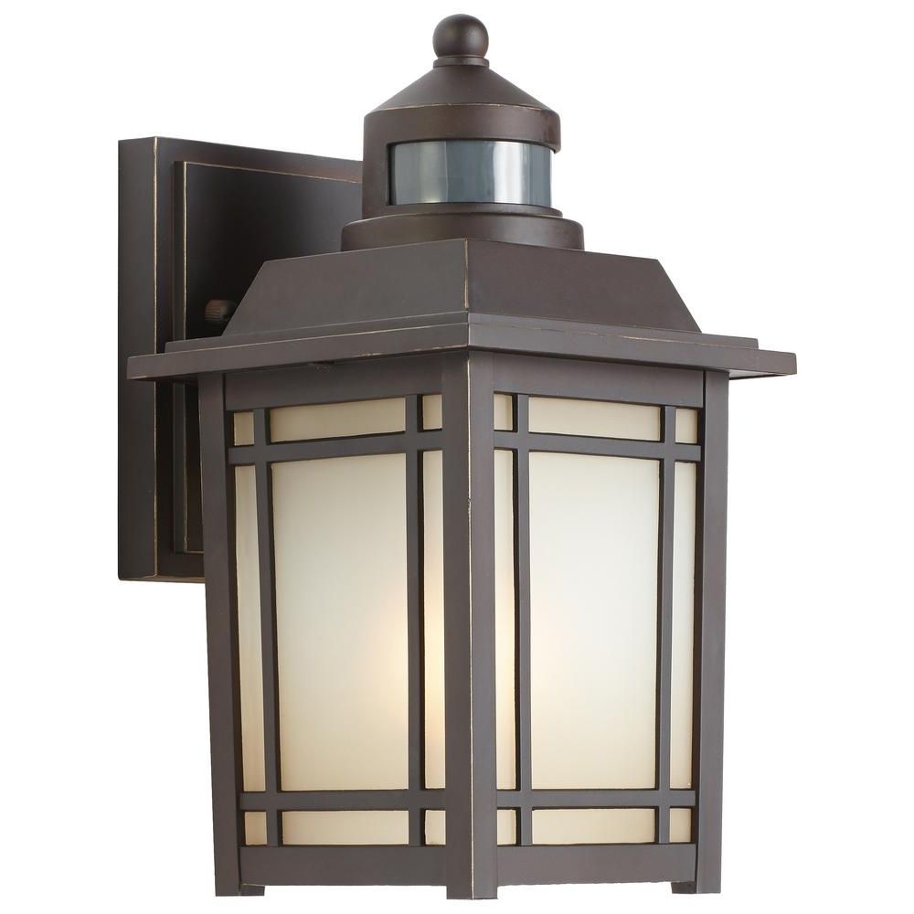 Well Known Home Decorators Collection Port Oxford 1 Light Oil Rubbed Chestnut With Outdoor Wall Lighting With Motion Sensor (View 1 of 20)