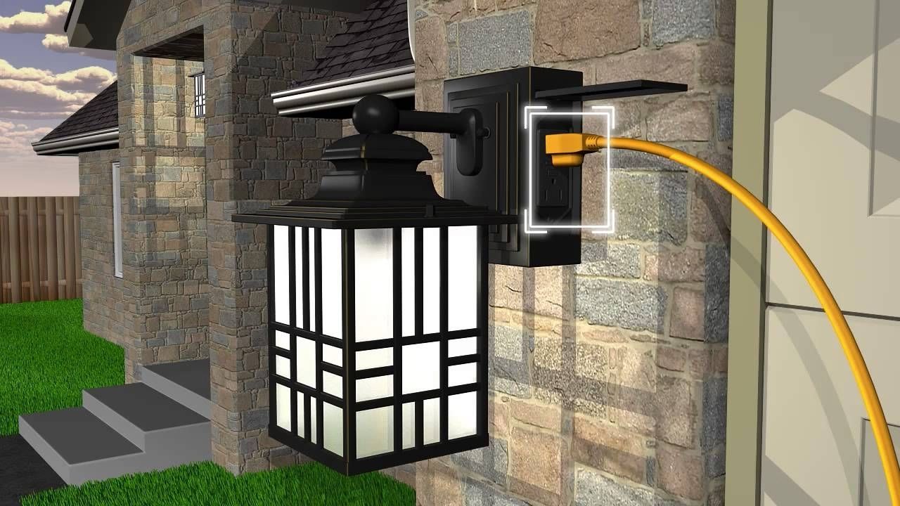 Well Known Sunbeam Led Wall Lantern With Gfci And Sensor – Youtube Throughout Costco Led Outdoor Wall Mount Lighting (View 14 of 20)