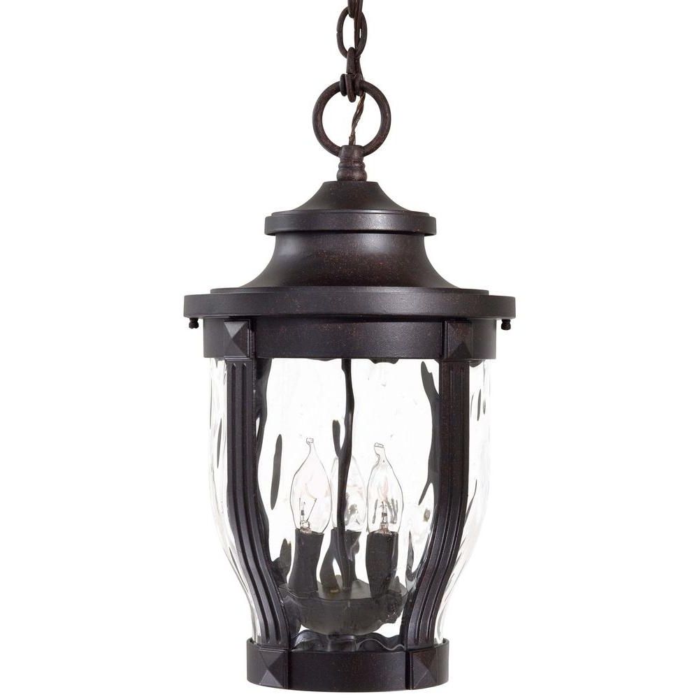 Well Known The Great Outdoorsminka Lavery Merrimack Corona Bronze 3 Light Regarding Outdoor Hanging Lanterns For Candles (View 20 of 20)
