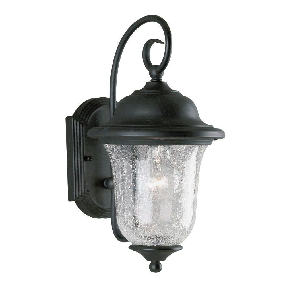 Westinghouse 1 Light Vintage Bronze Steel Exterior Wall Lantern With Inside Well Known Outdoor Wall Light Glass (View 20 of 20)