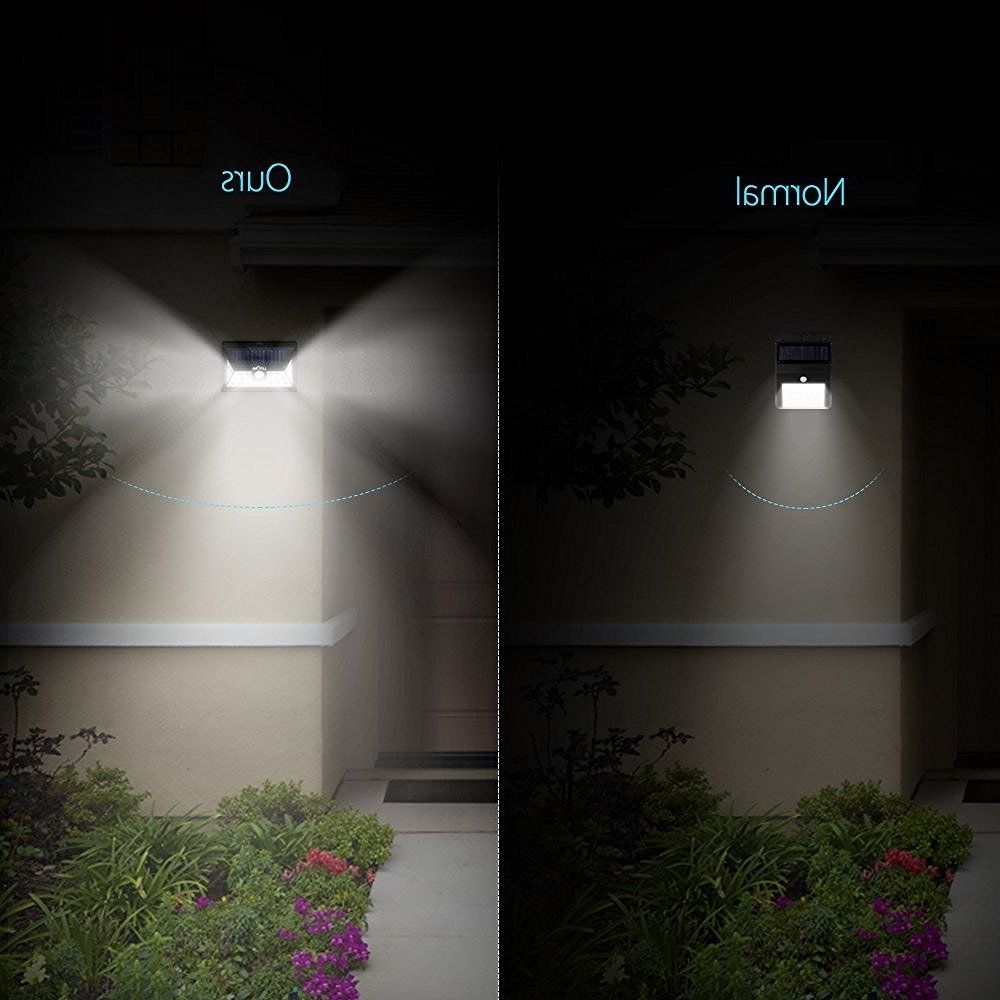 2019 Outdoor Driveway Lanterns With Regard To Litom 24 Led Solar Light Wide Angle Security Motion Sensor Light (Photo 15 of 20)