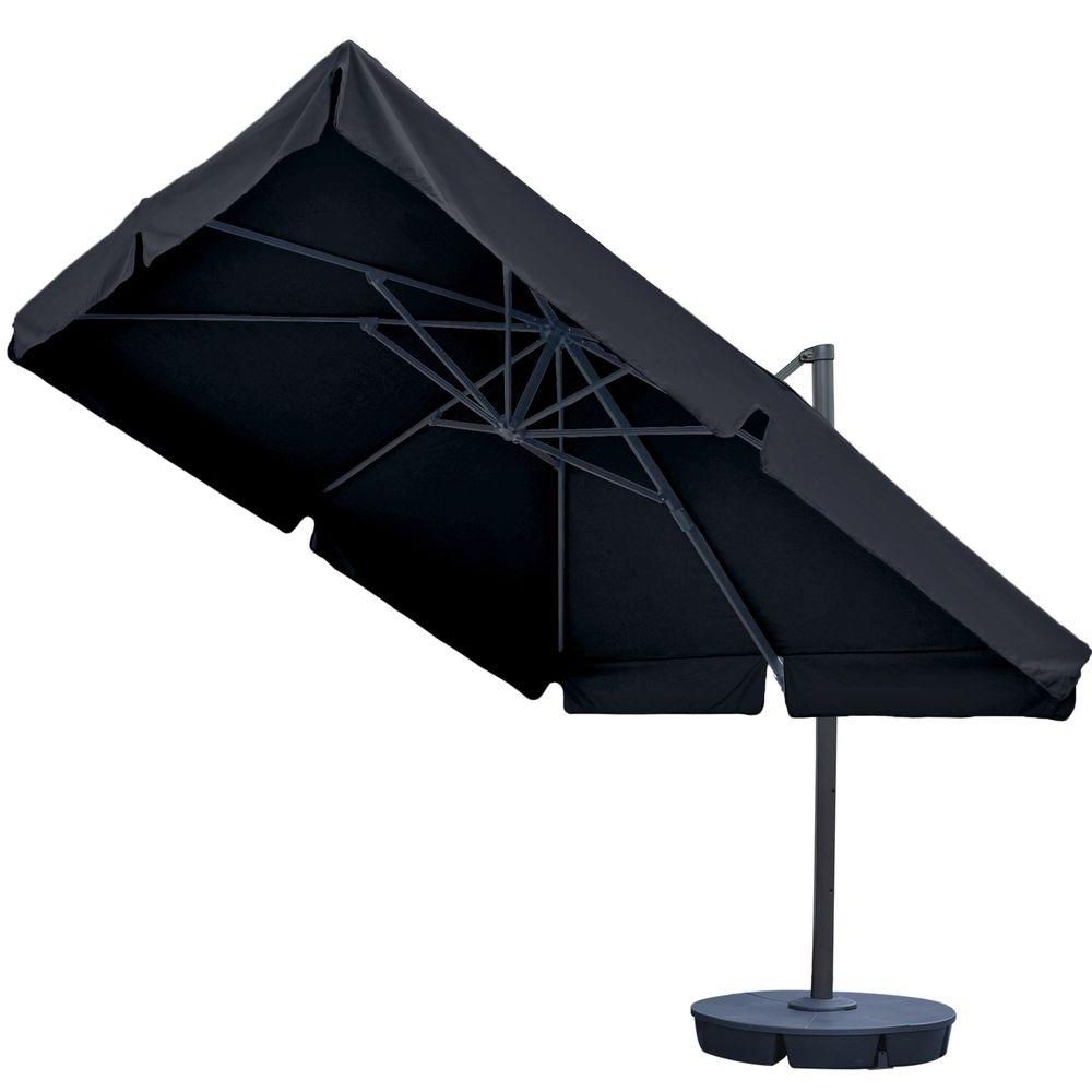 Black Patio Umbrellas Pertaining To 2018 Island Umbrella Santorini Ii 10 Ft (View 17 of 20)