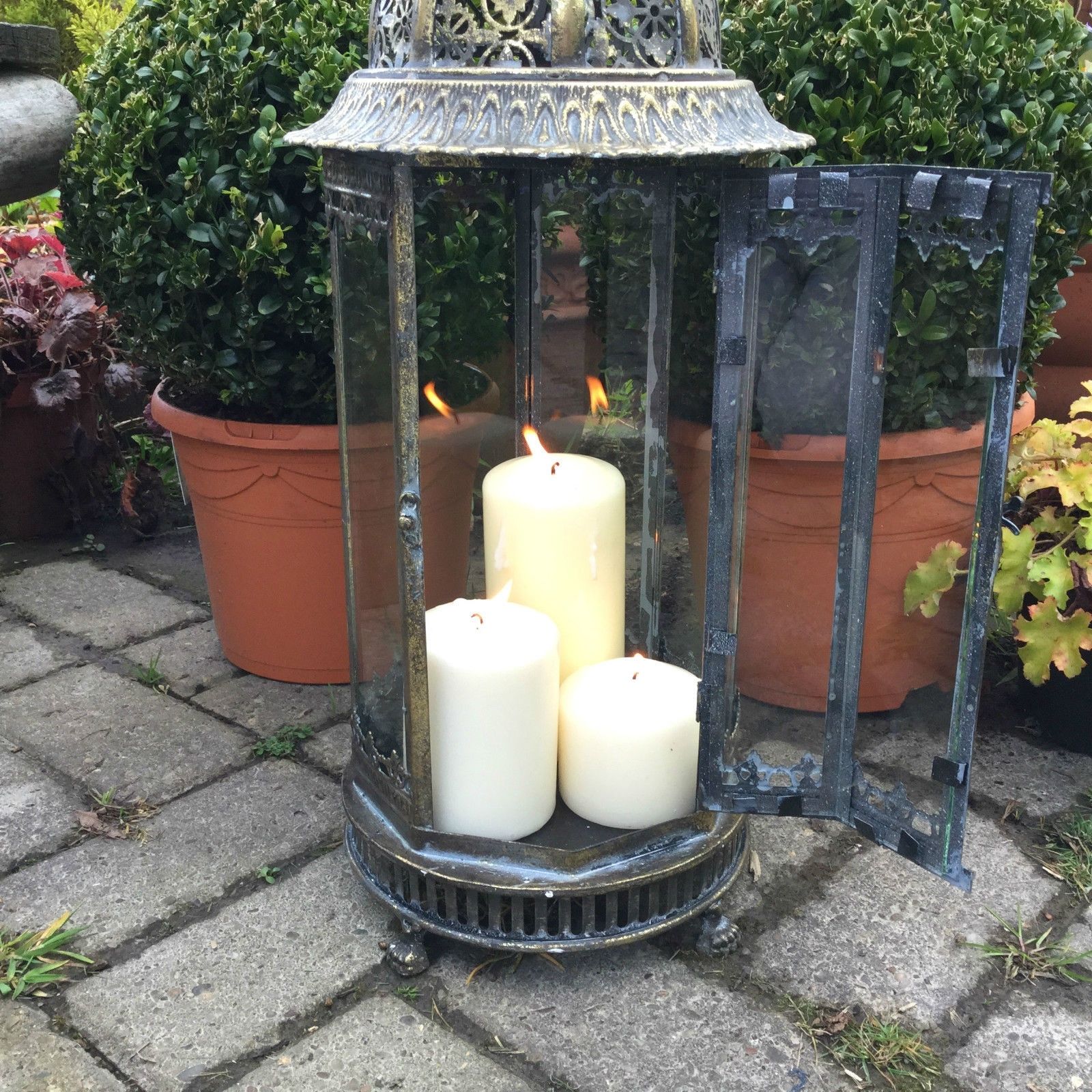 Extra Large Outdoor Lanterns Throughout 2018 Extra Large Metal Garden Lantern Candle Holder Antique French (View 1 of 20)