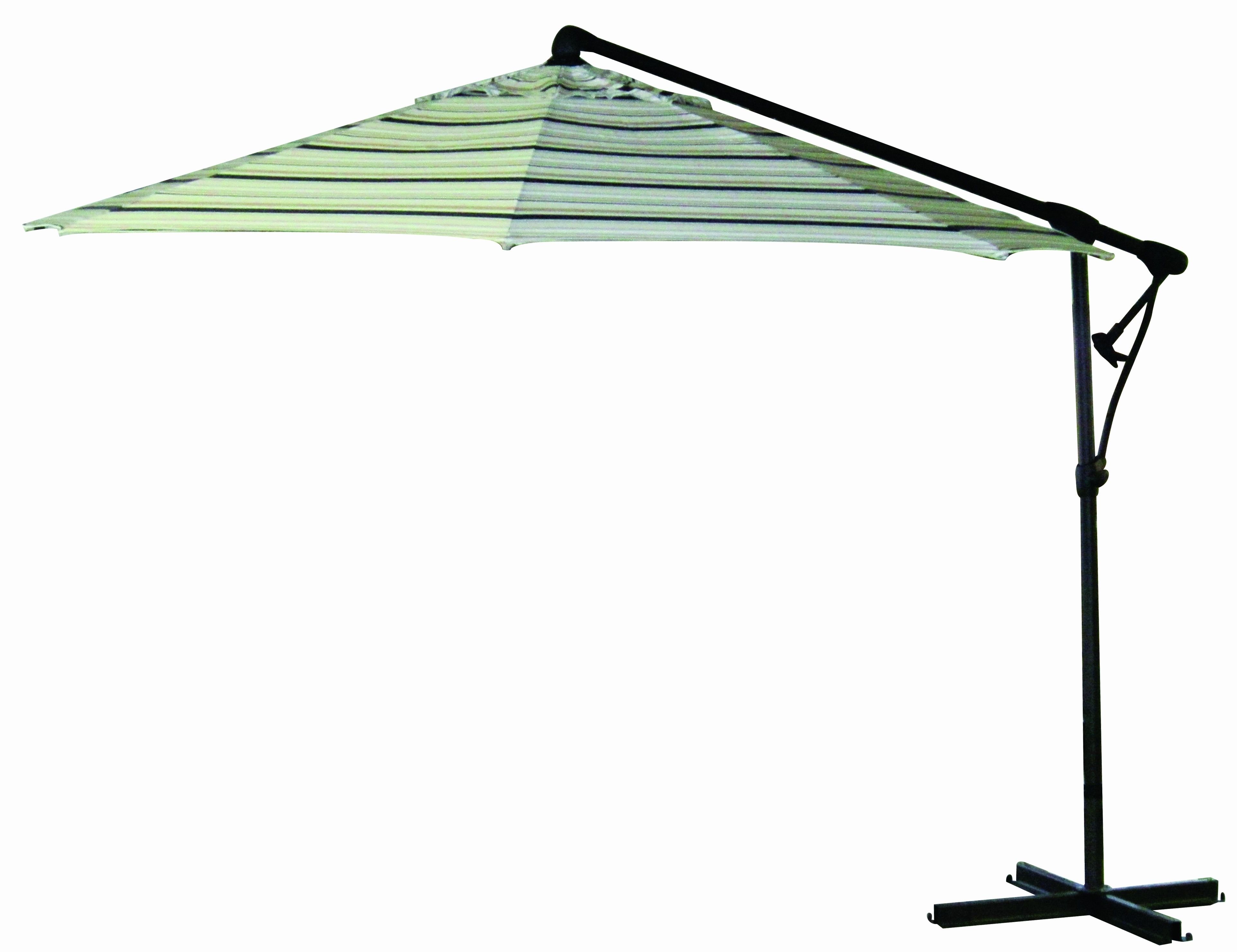 Heavy Duty Patio Umbrella With Cream And Wicker Furniturel Home Within Trendy Striped Patio Umbrellas (View 16 of 20)