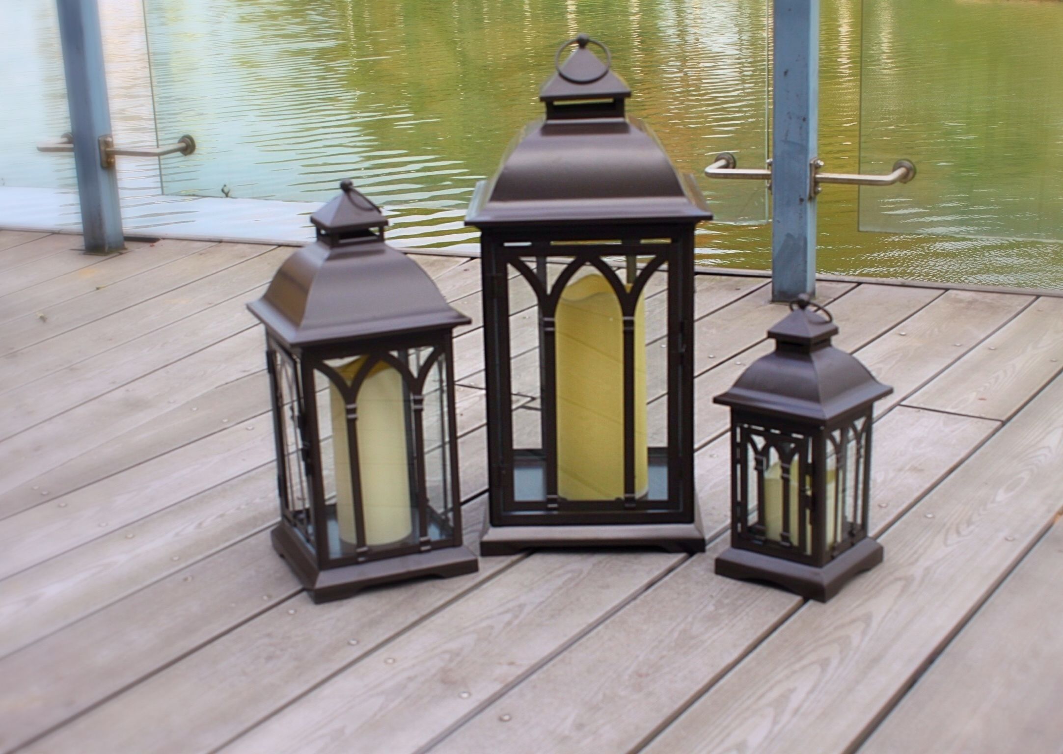 Indoor Outdoor Lanterns Within Newest Exclusive Indoor Or Outdoor Set Of 3 Lombard Patio Lanterns (View 1 of 20)