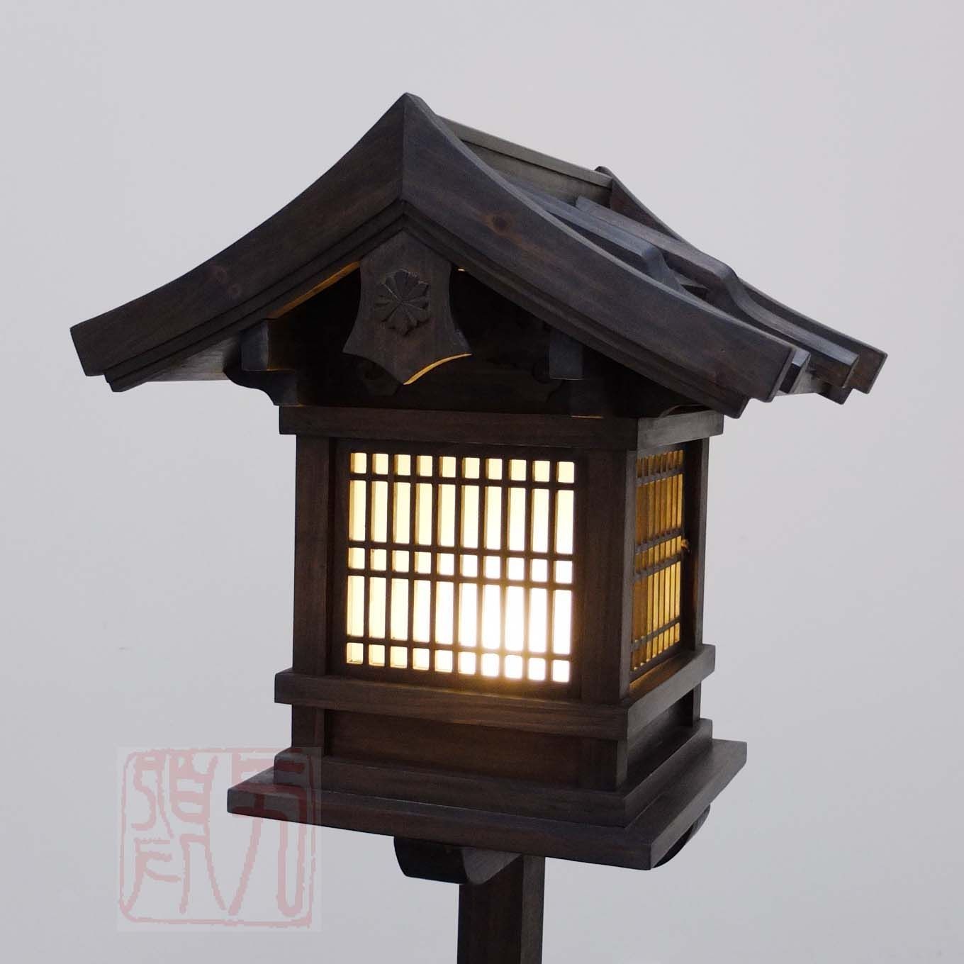 Japanese Wooden Lantern, Outdoor (wl2) (View 1 of 20)