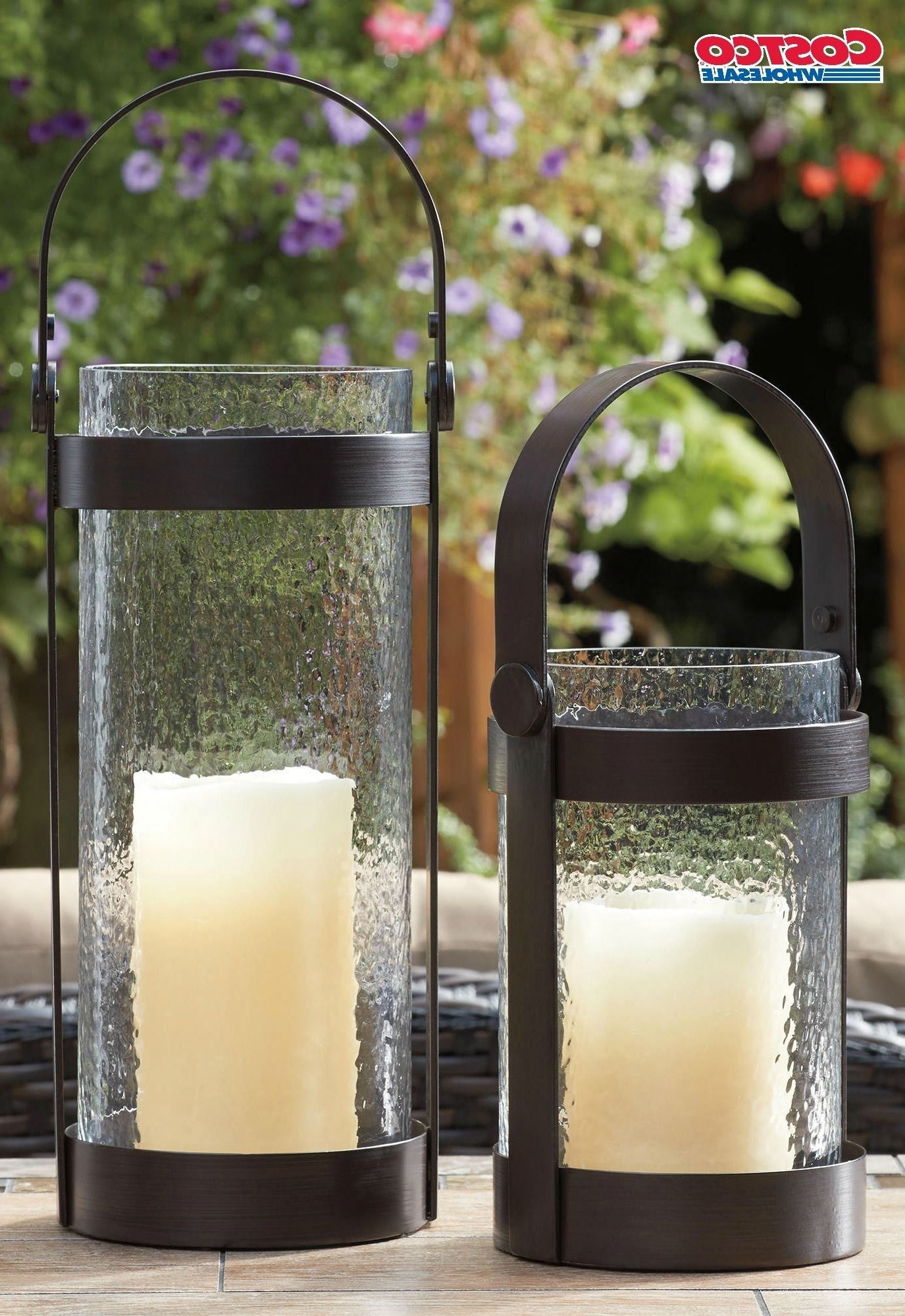 Latest Outdoor Hurricane Lanterns With Hurricane Lanterns W/ Led Outdoor Candles – 2 Pack Add This Set Of  (View 14 of 20)