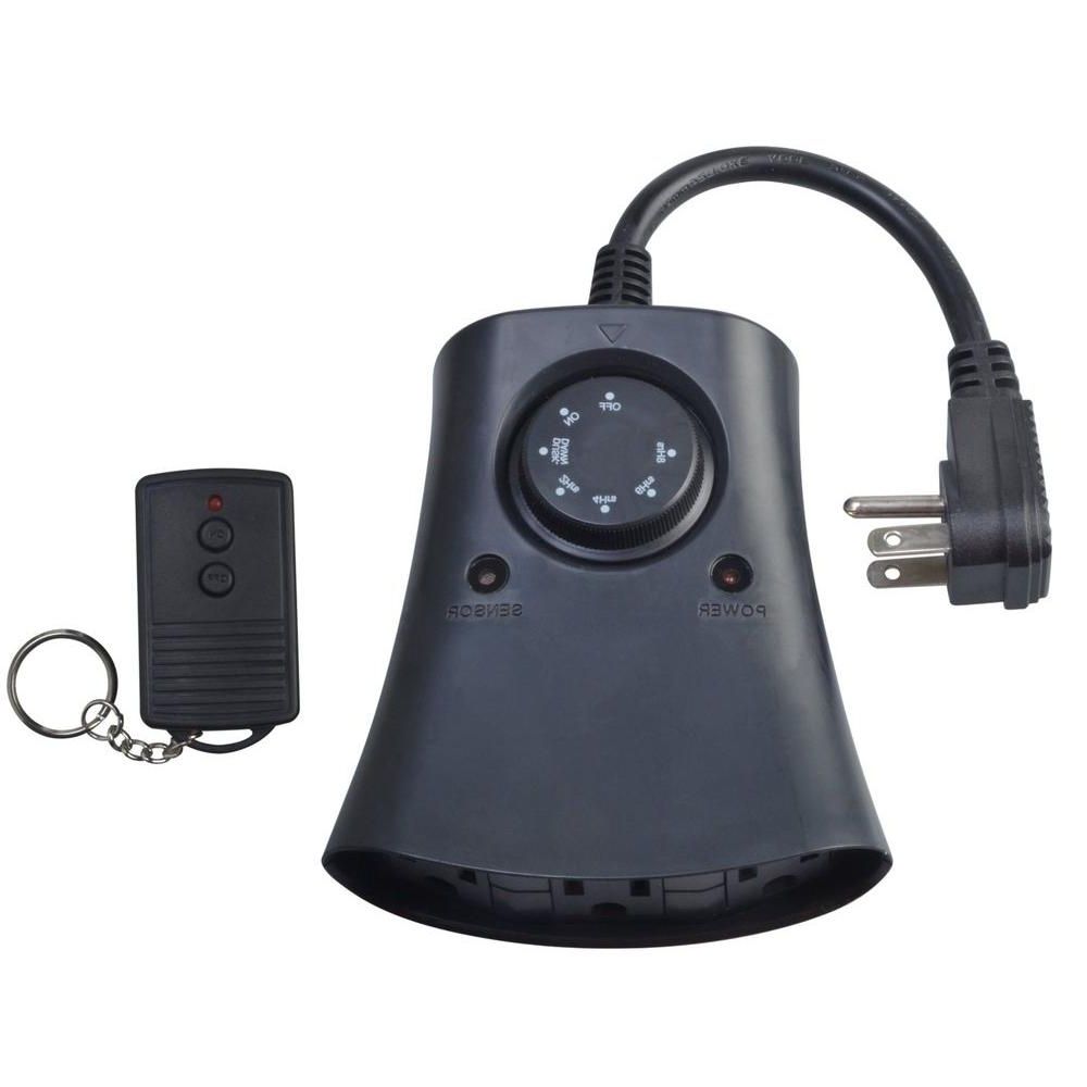 Most Current Woods 10 Amp 24 Hour Outdoor Wireless Remote Photocell 3 Outlet Inside Outdoor Lanterns With Remote Control (View 14 of 20)