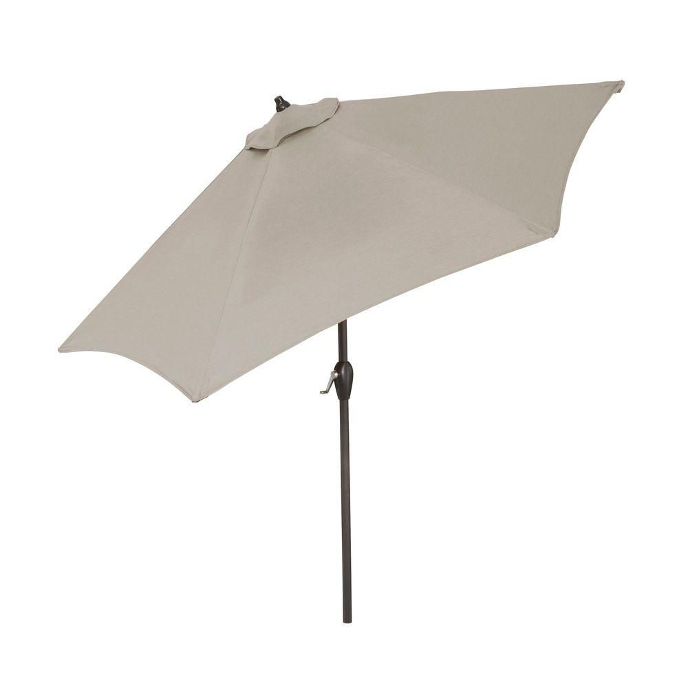 Newest Grey Patio Umbrellas Throughout Hampton Bay 9 Ft (View 10 of 20)